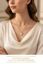 Stylish Design Steel Heart Pendant Necklace with Zircon Stone Detail for Women - 7