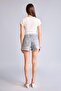 100% Cotton High Waist Tassel Hem Jean Shorts H0594Ax26Hs - 5