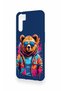 Oppo A91 Compatible Bear Patterned Silicone Case with Glasses - 3
