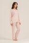 Women's Striped Pink Shirt Pajama Set Ar3755-S-V1 - 6