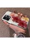Oppo Reno 14 Pro 5g Compatible Silicone Edge Hard Back Case Couple Phone Case with Floral Pattern - 2