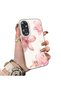 Oppo A60 Compatible Silicone Edge Hard Back Case Couple Phone Case with Floral Pattern
