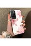 Redmi 10 Compatible Silicone Edge Hard Back Case Couple Phone Case with Floral Pattern - 3