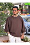 Fakir Sleeveless Viscose Linen Oversize T-Shirt Brown