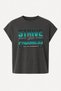 Oversize Progress Printed Sportsman's Daily Use Street Wear Crew Neck Boxy Worker T-Shirt - 2