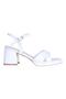 Alens A16 White 10cm Women's Heeled Sandals Shoes - 2