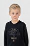 Boy's Embroidered Black Long Sleeve Tracksuit Set Us2629-C-V4 - 3