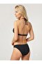Black Beaded Detailed Triangle Bikini Set - 2