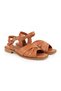 Women's Sandals with Crossed Drawstring Straps and Ankle Buckle, Thermo Sole, Antique Leather L060.447 - 3
