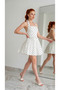 Women's Halter Neck Polka Dot Summer Mini Dress - 4