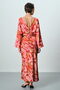 Geometric Patterned Red Dress - 6