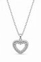 Stylish Steel Necklace with Heart Figure and Stone Detail - 6