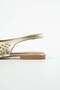 Laser Gold Back Open Women's Shoes with Rubber Detail - 3