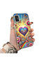Samsung Galaxy A51 Compatible Silicone Edge Hard Back Case Couple Phone Case Heart Pattern