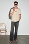 Golondro Men's 100% Organic Cotton Regular Fit Vanilla T-Shirt with Contrast Piping and Print Detail - 5