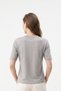 Gray V-Neck Short-Sleeved T-Shirt 8553A - 3