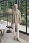 Shawl Detailed Tunic Y0151 - Light Khaki - 2