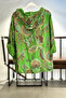 Filiz pattern zippered hooded imported jacket - 2