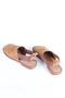 Women's Genuine Leather Flat Sandals with Elastic Back and Blunt Toe, Suede Tan - 3