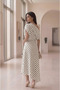 Polka Dot One-Shoulder Draped Asymmetrical Cut Dress - 3