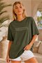 Women's Oversize Minimal Word Print Summer T-Shirt Women's Adult T-Shirt Basic T-Shirt Crew Neck Printed Short Sleeve Summer Combed Cotton T-Shirt - 4