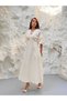 Premium Special Edition Muslin Fabric Balloon Sleeve Midi Dress - 5