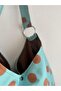 Blue Brown Polka Bag Polka Dot Bag / Polka Dot Shoulder Bag (28*49) - 4