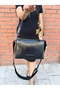 Women's Premium Shawl Detailed Soft Leather Crossbody and Shoulder Bag with Adjustable Strap Size: 28 X 18 cm - 4