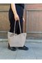 Women's Large Size Shawl Detailed Luxury Design Hand & Shoulder Bag Shopper with Puppy Detail, Suitable for Daily Use
