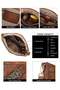 Women Shoulder Bag PU Large-Capacity Multi-Pocket Contrast Stitching Crossbody Satchel - 3
