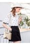 Women's Leather Shoulder Bag, Ladies Geometric Contrast Crossbody Bag Sling Bag Side Bag Carry Bag - 6