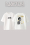 Central Cee Design Printed Unisex Oversize White Tshirt