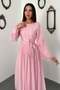 Lace Detailed Dress with Sleeve Cuffs - 3