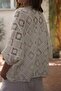 Ekru Lace Embroidered Shirt Kimono Rob39724 - 6