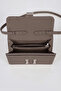 Genuine Leather Women's Handbag with Saddle Stitching and Attachable Strap, Dark Mink Lv910124 - 3