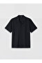 Xside Black Comfortable Fit Resort Collar Men's Shirt - 5