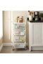 Atticus 4-Tier Storage Cart with Drawer - Multi-Functional Kitchen Trolley, Rolling Utility Cart