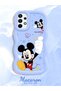 Samsung Galaxy A73 Compatible Case Camera Protector Blue Silicone Couple Phone Case Cute Pattern - 2