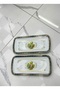 Esterhomedecor 2-Piece Marquise Porcelain Thin Rectangular Presentation Plate 35*17cm - 4