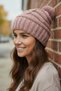Women's Winter Pompom Thick Knitted Beanie - 8
