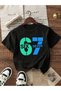 Six Seven 67 Printed Crew Neck 100% Cotton Short Sleeve Kids and Teenagers T-Shirt - 2