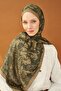 Riva Shawl Tencel Floral Dark Green - 3