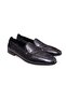 Black Color Laceless Genuine Leather Leather Sole Men's Shoes