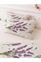 Ysf Shop Ezgi Patterned Cotton Pillowcase, Lavender Pattern, 50 X 70 Cm, Lilac, 2 Pieces 188675 - 3