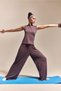 Ultra Soft Wide Leg Standard Leg Standard Length Modal Sports Brown Trousers I0844Ax26Hs