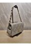 Stylish Women's Chain Detailed Quilted Double Strap Shoulder and Crossbody Bag