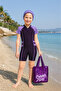 Children's Quick Dry Swimmer Short Sleeve Surfer Swimsuit with Bag - 2