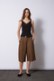 Lace-Detail Tricot Top Brown - 2