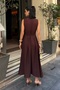 Women's Belted Linen Textured Summer Shirt Dress - 6