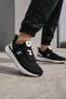 Vesta Men's Black and White Foam Sole Lightweight Knitted Mesh Casual Sports Shoes Sneaker - 3